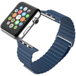 تصویر بند اپل واچ leather loop سایز ۴۴ ۴۵ ۴۹ - زرد leather loop apple watch band