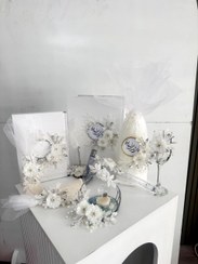 تصویر ست عقد و بله برون ۹ تکه مدل دانتل 