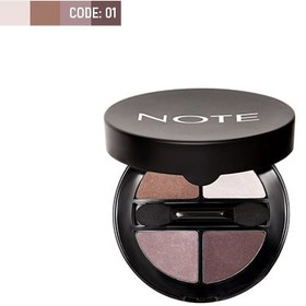 تصویر سایه چشم چهار رنگ نوت مدل لومینوس شماره 0 Note Eyeshadow 4 Color Luminous No 0