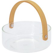 تصویر ظرف میوه بلور دسته بامبو والرین (Valerian) مدل 19913 