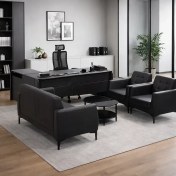 تصویر میز مدیریت با نیم ست TOZHAL 