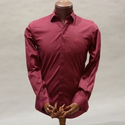 تصویر پیراهن مردانه لوگو ریز زرشکی باربری (Burberry) 
