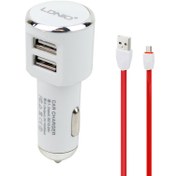 تصویر شارژر فندکی LDNIO DL-C29 3.4A + کابل میکرو یو اس بی شارژر فندکی LDNIO DL-C29 3.4A 2PORT CAR CHARGER WITH MICROUSB CABLE