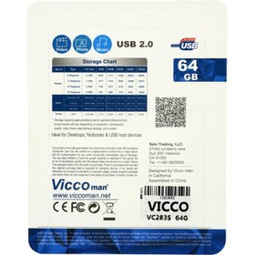 تصویر فلش مموری ویکومن مدل VC283 ظرفیت 64 گیگابایت ا Vicco Man VC283 Flash Memory 64GB Vicco Man VC283 Flash Memory 64GB