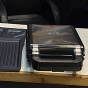 تصویر ساندویچ ساز ۲ کاره تفال مدل TefaL7051 با ۴ خانه و بدنه استیل 