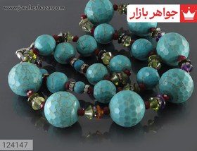 تصویر سینه ریز فیروزه سنتاتیک تراش لانه زنبوری کد 124147 