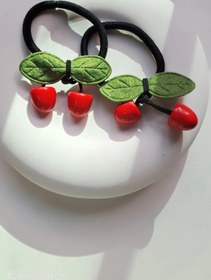 تصویر کش موی گیلاسی جفتی کد ۵۰۱۶ Cherry hair band