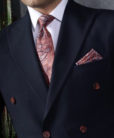 تصویر ست کراوات و دستمال جیب مردانه نسن مدل TM9 