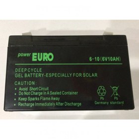 تصویر باتری 6 ولت 10 آمپر پاوریورو POWER EURO 