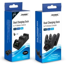 تصویر پایه شارژ دسته بازی پلی استیشن 4 Dobe TP4-1822 Dobe TP4-1822 PS4 CONTROLLER DUAL CHARGING DOCK