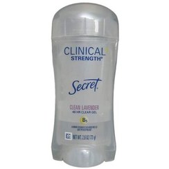 تصویر ژل شفاف ضد تعریق زنانه کلینیکال سکرت Clean lavender وزن 73 گرم 