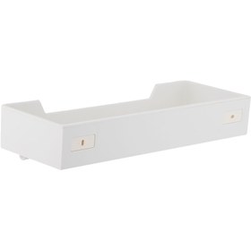 تصویر شلف حمام مروارید رنگ سفید 