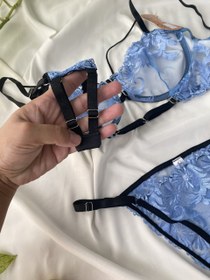 تصویر سوتین و شورت ست لباس زیر تورشیشه فنردار میسا - 75 Underwear