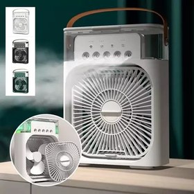 تصویر کولر آبی برقی رو میزی قابل حمل مینی مه پاش برقی بخور سرد رومیزی mini cooler portable 