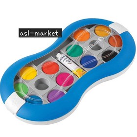 تصویر آبرنگ 24 رنگ پلیکان مدل Paint box space Pelikan Opaque paint box Space