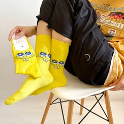 تصویر جوراب فانتزی مدل باب اسفنجی برتونیکس Berttonix Bambo Sponge Bob Socks