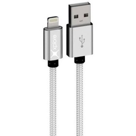 تصویر کابل تبدیل USB به لایتنینگ اکسپلور مدل XP-NMFIL طول 1 متر روکش فلزی بافته شده 