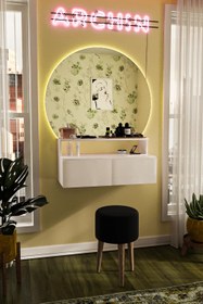 تصویر میز آرایش دیواری مدل آشا Asha wall-mounted makeup vanity