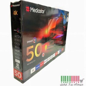 تصویر تلویزیون ال ای دیmedia star مدیا استار 50 اینچ اسمارت Media star MS-50ST2S2/F