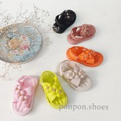 تصویر صندل دخترانه طرح شکوفه سایز ۲۲ تا ۲۹ از سیلیکون 