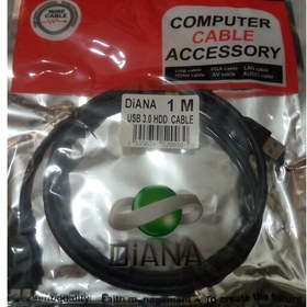 تصویر کابل هارد usb 3.0 طول 1 متر برند DIANA 