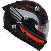 تصویر کلاه فک ثابت ردلاین مدل 942 رنگ matt black red 