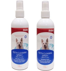 تصویر اسپری تمیزکننده دندان برای سگ‌ها ۲x۱۷۵ میلی‌لیتر برند bioline Teeth Cleaning Spray For Dogs 2X175ml