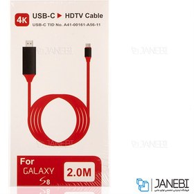 تصویر کابل تایپ سی به اچ دی ام آی Type-C to HDTV Cable 2M 