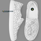 تصویر کفش مردانه طرح خوشنویسی فارسی شعر هزار هیچ 