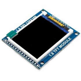 تصویر ماژول نمایشگر رنگی 1.8 اینچ TFT LCD دارای ارتباط SPI و درایور ST7735R 