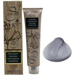 تصویر رنگ مو بدون آمونیاک سلوم شماره 1-10 حجم 120 میل رنگ بلوند دودی پلاتینه 