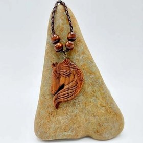 تصویر گردنبند چوبی طرح روح Wooden Soul Design Necklace