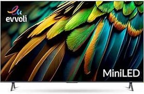 تصویر تلویزیون هوشمند اندرویدی 4K Mini LED evvoli 98 اینچی، Dolby Vision-Atoms، HDR 10+، 120 هرتز با اشاره گر لیزری از راه دور 98EV600MA - ارسال 20 روز کاری 