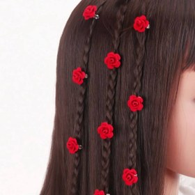 تصویر گیره قفلی رز قرمز 