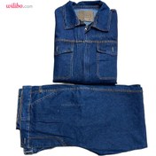 تصویر لباس کار دو تکه جین (کاپشن و شلوار) لی مدل اداره برق JEANS - XL JEANS