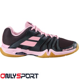 تصویر کفش بدمینتون بابولات Babolat Shadow Tour Women Black and Peony 