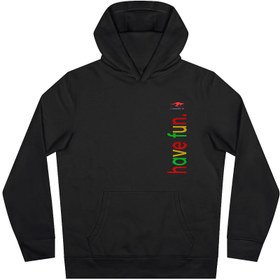 تصویر هودی یونیسکس مشکی یا طرح مینیمال Have fun برند کانگورو | ارسال رایگان | کانگورومارکت hoodie with have fun design