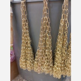 تصویر زنجیر دسته برنجی چوبی عزاداری محرم طلایی 