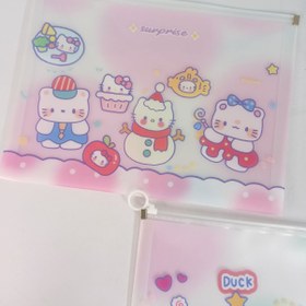 تصویر پوشه زیپ کیپ A4 طرح فانتزی کیتی 