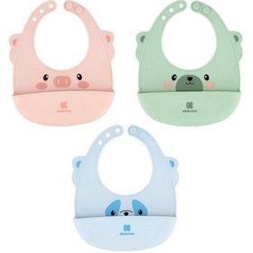 تصویر پیشبند سیلیکونی کیکابو طرح حیوانات 