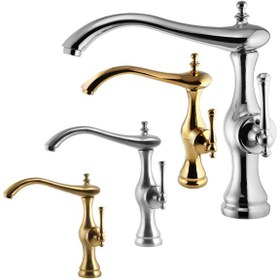 تصویر شیر ظرفشویی البرز روز مدل علاالدین Alborzrooz gold mate-Alaeddin kitchen tap