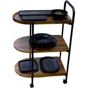 تصویر ترولی چوبی آرت‌هوم 