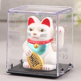 تصویر مانکی نکو - گربه شانس فنگ شویی خورشیدی سایز کوچک (1.5 اینچ) Maneki-neko - Solar Feng Shui Lucky Cat small