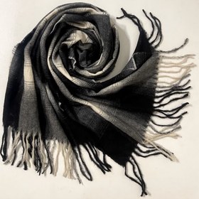 تصویر َشال موهر طرح دار ( مشکی ) Black patterned mohair shawl