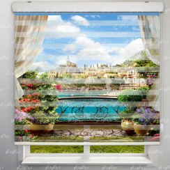 تصویر پرده زبرا طرح تراس و ویو دریاچه کد TD-57 