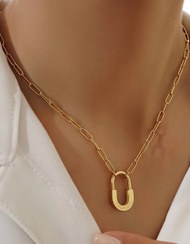 تصویر گردنبند طرح قفل با زنجیر تیفانی Tiffany chain lock necklace