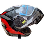 تصویر کلاه کاسکت فک متحرک استیل برد 