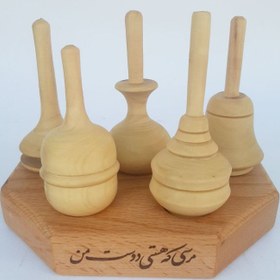 تصویر فرفره چوبی مرسی که هستی ۵ تایی 