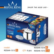 تصویر زودپز تک دسته ۴ لیتر رویال کینگ مدل ROSHA-1514 