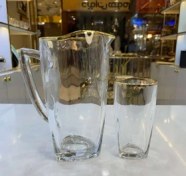 تصویر پارچ و لیوان لب طلا(طلا درجه یک هلند ) مدل ونا کیفیت عالی 